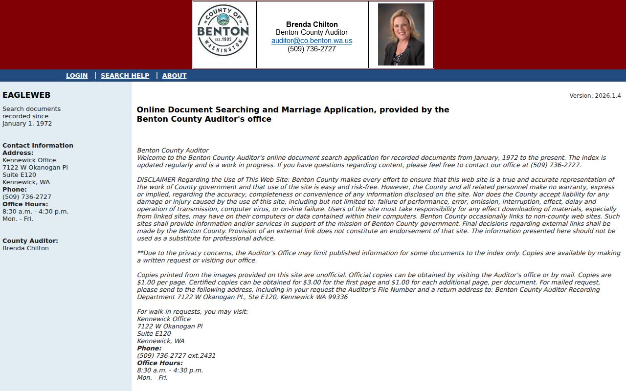 Kennewick people search in the Benton County deed index