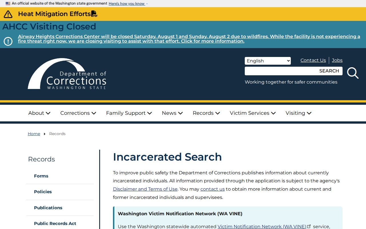 Kennewick people search with Washington incarceration records